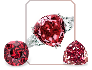 The Winston Red, 2.33 carats | The Moussaieff Red, 5.11 carats