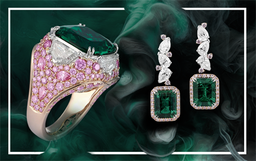 The latest instalment of the Green Jewel Collection, a unique collaboration between Muzo Emerald and Argyle Pink Diamonds, has been launched. | Source: Muzo Emerald Colombia