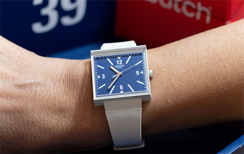 The Swatch Group has launched a special edition watch that playfully references the 39 per cent tariffs imposed by US President Donald Trump on Swiss imports. | Source: CNBC/Pierre Albouy/Reuters