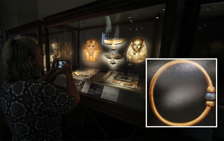 A 3,000-year-old gold bracelet from the Egyptian National Museum in Cairo was stolen and melted down into other jewellery. | Source: Anatolian Archaeology/Anadolu Agency