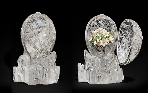 A Fabergé egg, carved from rock crystal more than 100 years ago, is expected to command a remarkable return when it heads to auction in December. | Source: Christie's