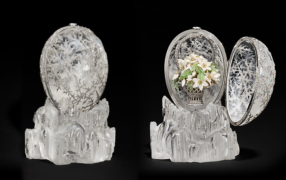 A Fabergé egg, carved from rock crystal more than 100 years ago, is expected to command a remarkable return when it heads to auction in December. | Source: Christie's