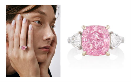 A pink diamond ring is expected to return more than $AUD13.8 million at an upcoming jewellery auction at Phillips in Geneva. | Source: Phillips