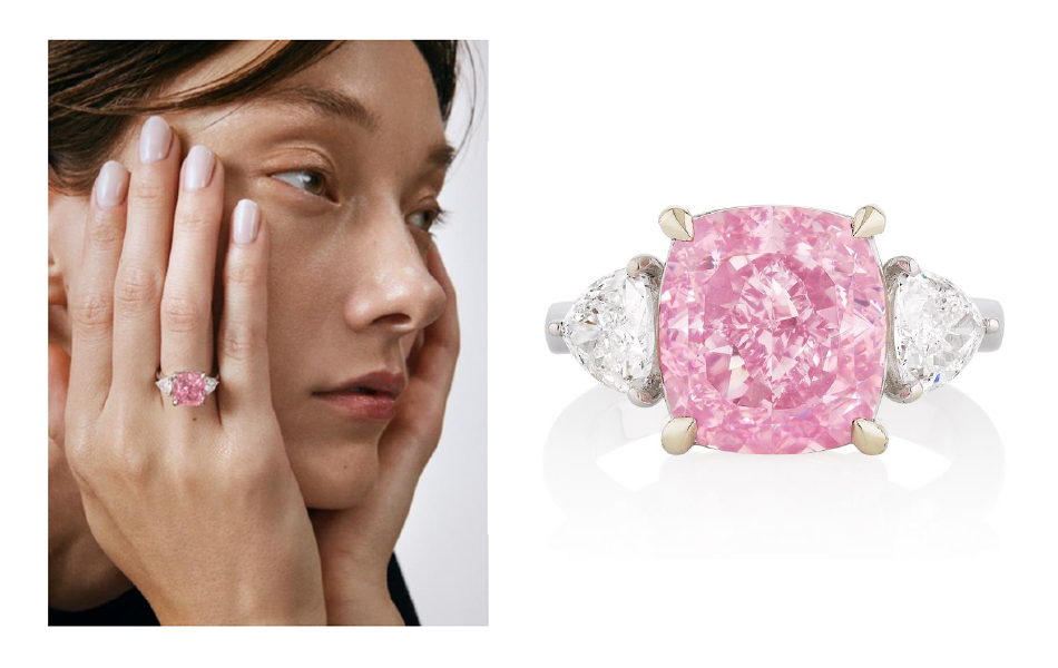 A pink diamond ring is expected to return more than $AUD13.8 million at an upcoming jewellery auction at Phillips in Geneva. | Source: Phillips