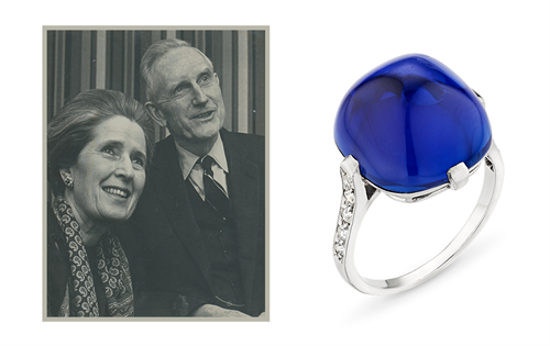 The Rockefeller Kashmir sapphire ring will appear at auction in December with a hefty price tag. | Source: Christie's
