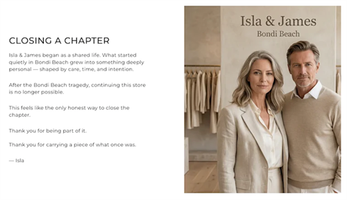 A website claiming affiliation with the Bondi attack is under scrutiny for exploiting the tragedy to sell goods, prompting warnings from consumer protection agencies.