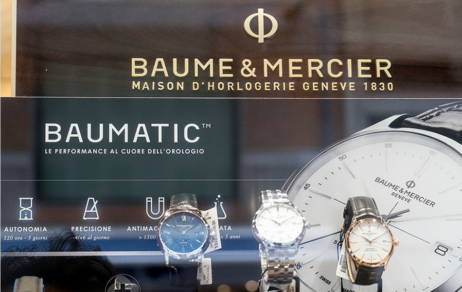 Swiss luxury goods company Richemont has announced the sale of specialist watch brand Baume & Mercier to the Damiani Group, an Italian jewellery business. | Source: Shutterstock