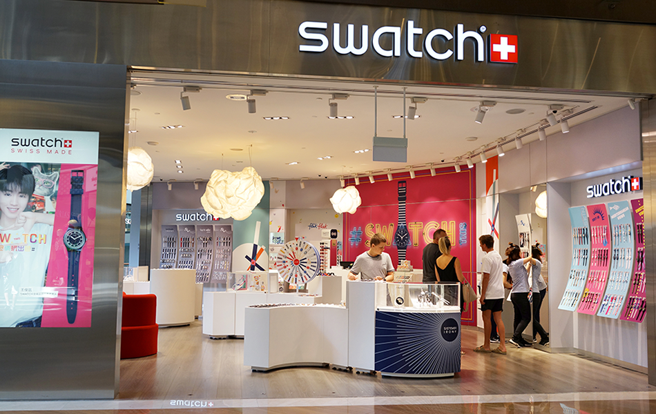The Swatch Group has reported a decline in revenue over the past financial year, attributed to poor demand in Asian markets. | Source: Shutterstock