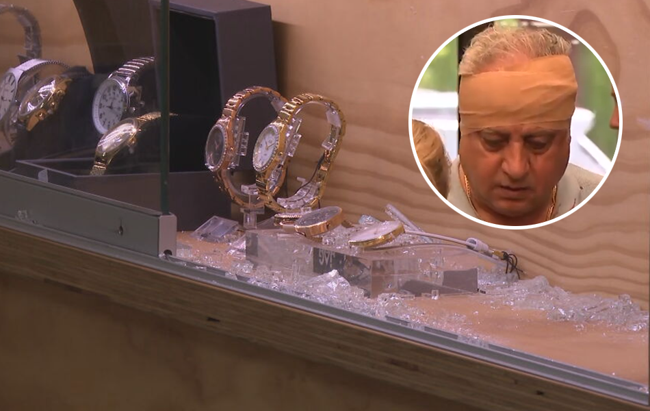 A man was hospitalised after being struck on the head with a hammer during a daytime crime spree involving two Melbourne jewellery stores. | Source: 9 News