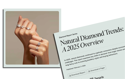 A new report published by the Natural Diamond Council was highlighted by an increase in engagement jewellery spending among consumers. | Source: Natural Diamond Council