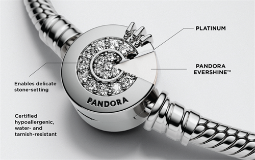 Pandora has switched to platinum-plated bracelets, rolling out a 30-store Northern Europe launch and online availability. Executives cite market costs and emotional value for customers, while designers warn plating longevity may be impacted.