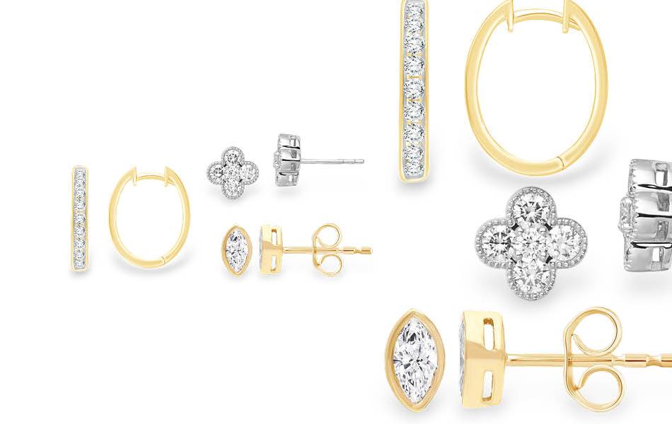 Simply beautiful earrings in 9ct yellow/white gold. A socially and environmentally responsible choice for stunning, ethical jewellery.