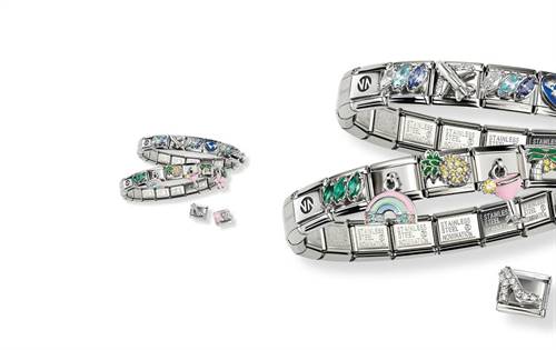 Build your story, link by link. Create unique bracelets with 4000+ designs, celebrating life's moments. Sparkle with CZ links & enjoy repeat business. | Source: Nomination - Timesupply