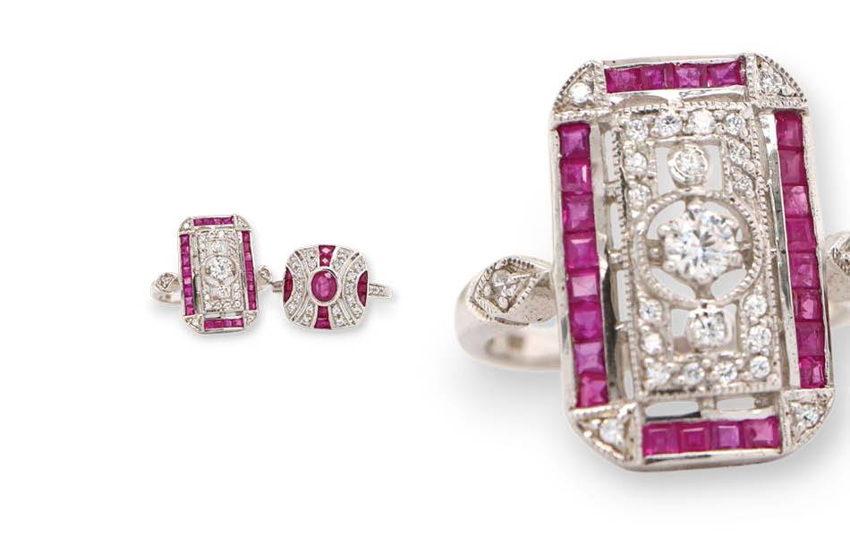 Melbourne atelier specialising in one-of-a-kind, made-to-order pieces. Celebrating coloured gemstones & vintage-inspired designs with uniquely sourced, specialty-cut stones. | Source: Kaiserman Jewellery