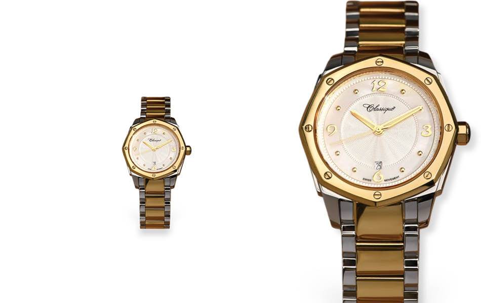 Timeless European style with Swiss quartz movement. Diverse collection of men's, women's & unisex designs, including diamond bezels. 55+ years expertise. | Source: Classique - Sams Group Australia