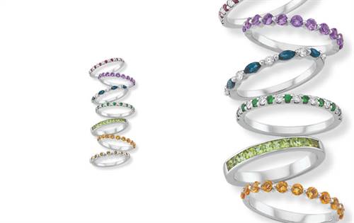 Ladies' rings designed for versatility & self-expression. Layer endless combinations with diamonds & gemstones. Create a unique stack or wear solo. | Souce: Becks