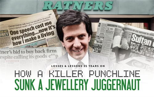 In 1991 Ratners Group jewellery empire was at its peak, boasting annual sales of more than £1.2 billion; however, it all disappeared 'overnight'. Astonishingly, the business controlled roughly 50 per cent of the UK jewellery market and generated profits exceeding £120 million.