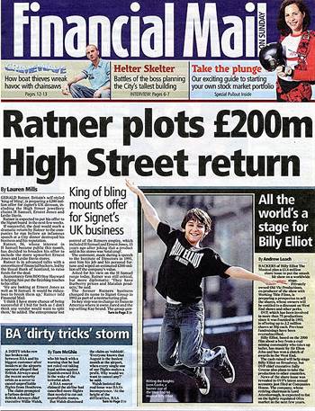 Last year, the UK press reported that Ratner was trying to acquire H. Samuel and Ernest Jones because he claimed the US owners were “doing everything wrong”.