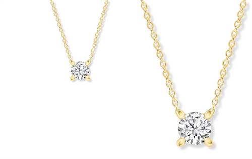 0.25ct diamond round necklace in 9ct yellow gold. The perfect glistening diamond piece for an intricate, elegant look. | Source: Diamonds by DGA