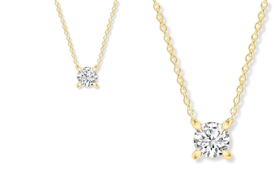 0.25ct diamond round necklace in 9ct yellow gold. The perfect glistening diamond piece for an intricate, elegant look. | Source: Diamonds by DGA