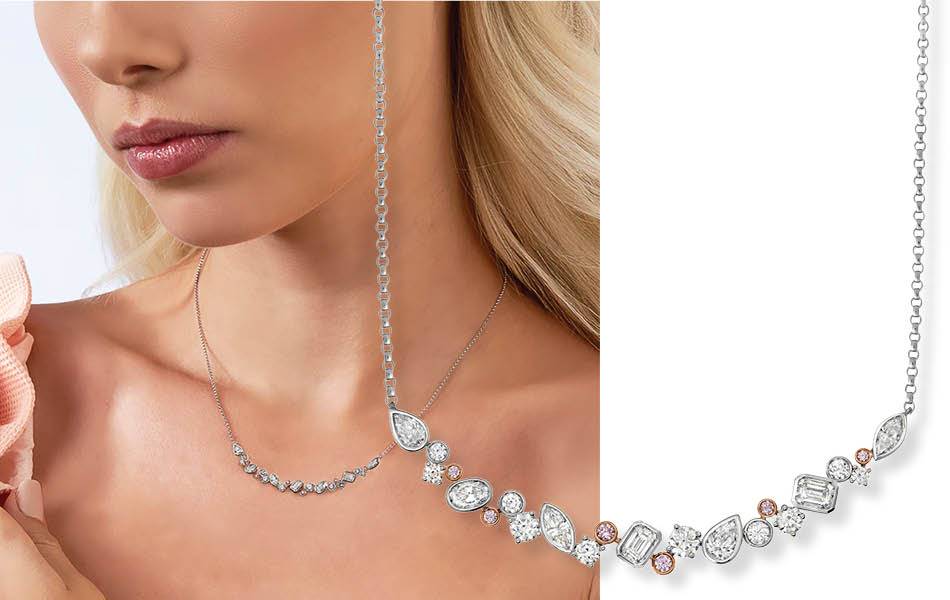 Refined Australian design celebrating Argyle pink diamonds. 18ct gold setting, captivating colour inspired by the East Kimberley landscape. Exquisite diamond jewellery. | Source: Pink Kimberley