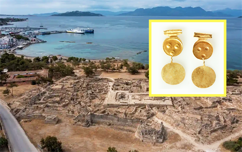 A collection of gold jewellery believed to be more than 3,000 years old has been discovered in Greece and has been described as being in remarkable condition. | Source: Arkeonews