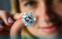 Known as the Ocean Dream, it is a triangular-cut, 5.50-carat, fancy-vivid-blue-green type IIa diamond. It was discovered as an 11.70-carat rough in Central Africa. | Source: News Of Bahrain?