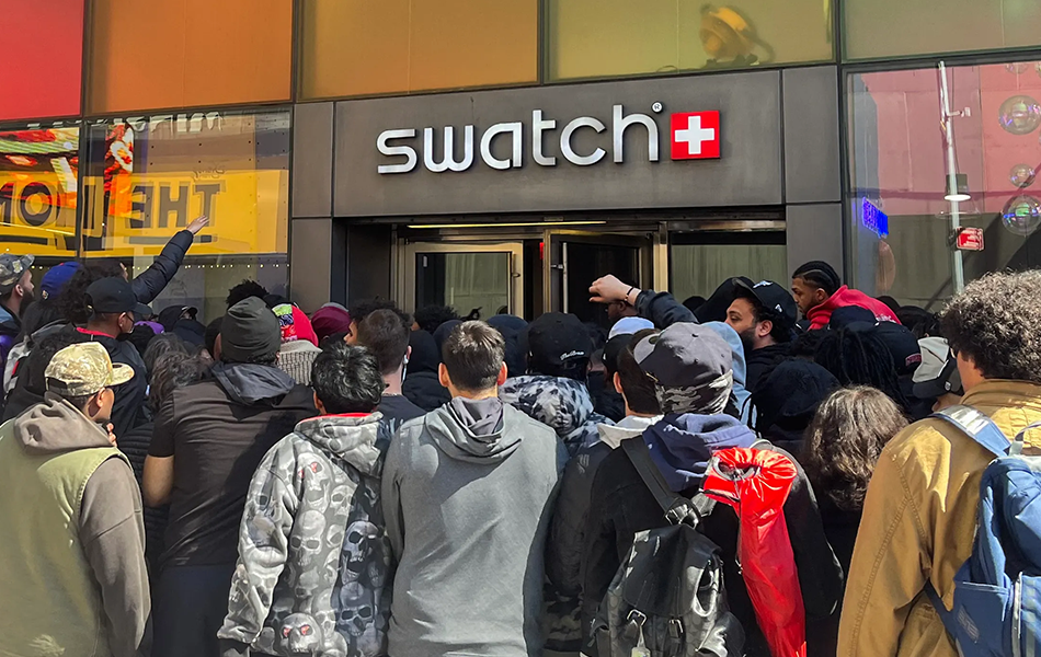 People have lost the plot over the new Swatch x Audemars Piguet launch. | Source: WIRED/Raphaelle Peltier