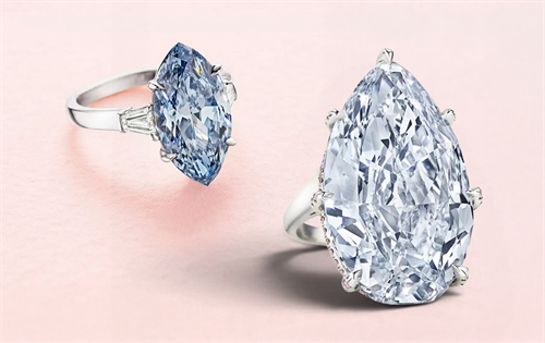 Two blue fancy colour diamonds have stunned fine jewellery collectors at auction in New York, generating huge returns. | Source: Only Natural Diamonds/Christie's