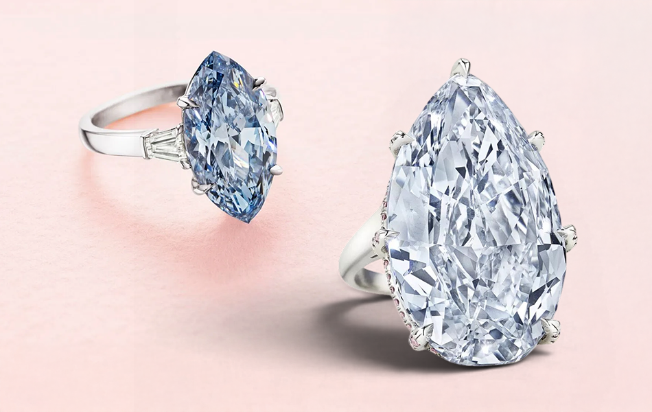 Two blue fancy colour diamonds have stunned fine jewellery collectors at auction in New York, generating huge returns. | Source: Only Natural Diamonds/Christie's