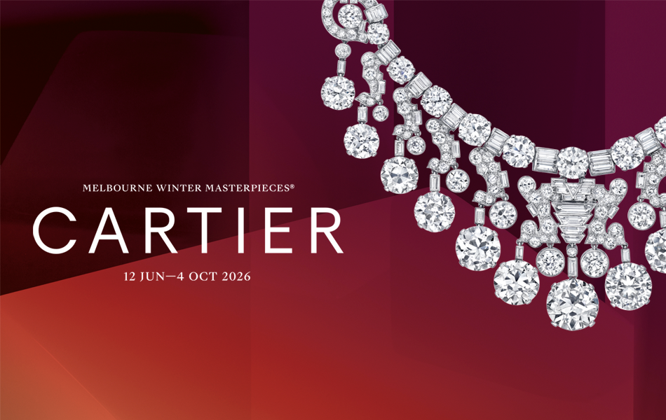 A major Cartier jewellery exhibition has opened at the National Gallery of Victoria, featuring nearly 400 pieces from the historic French brand in one of Australia's largest ever showcases. | Source: NGV