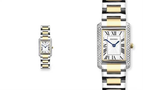 22mm two-tone steel case and bracelet, refined design that complements gold and silver jewellery perfectly. | Source: Sekonda
