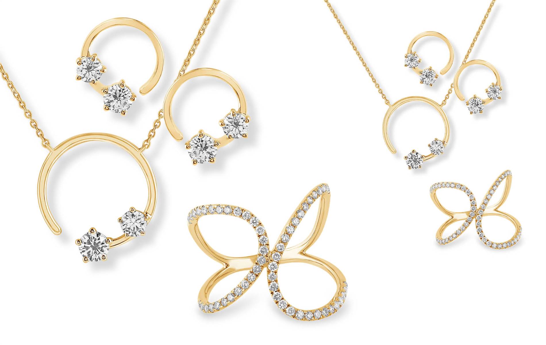 Flexible jewellery collections including lab-grown diamond rings, bracelets, necklaces and earrings. | Souce: La Couronne