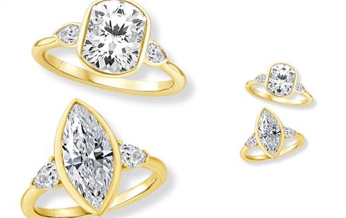 Sculptural contemporary design — exceptional brilliance, striking light-catching statement style. | Source: Lab Diamonds by DGA