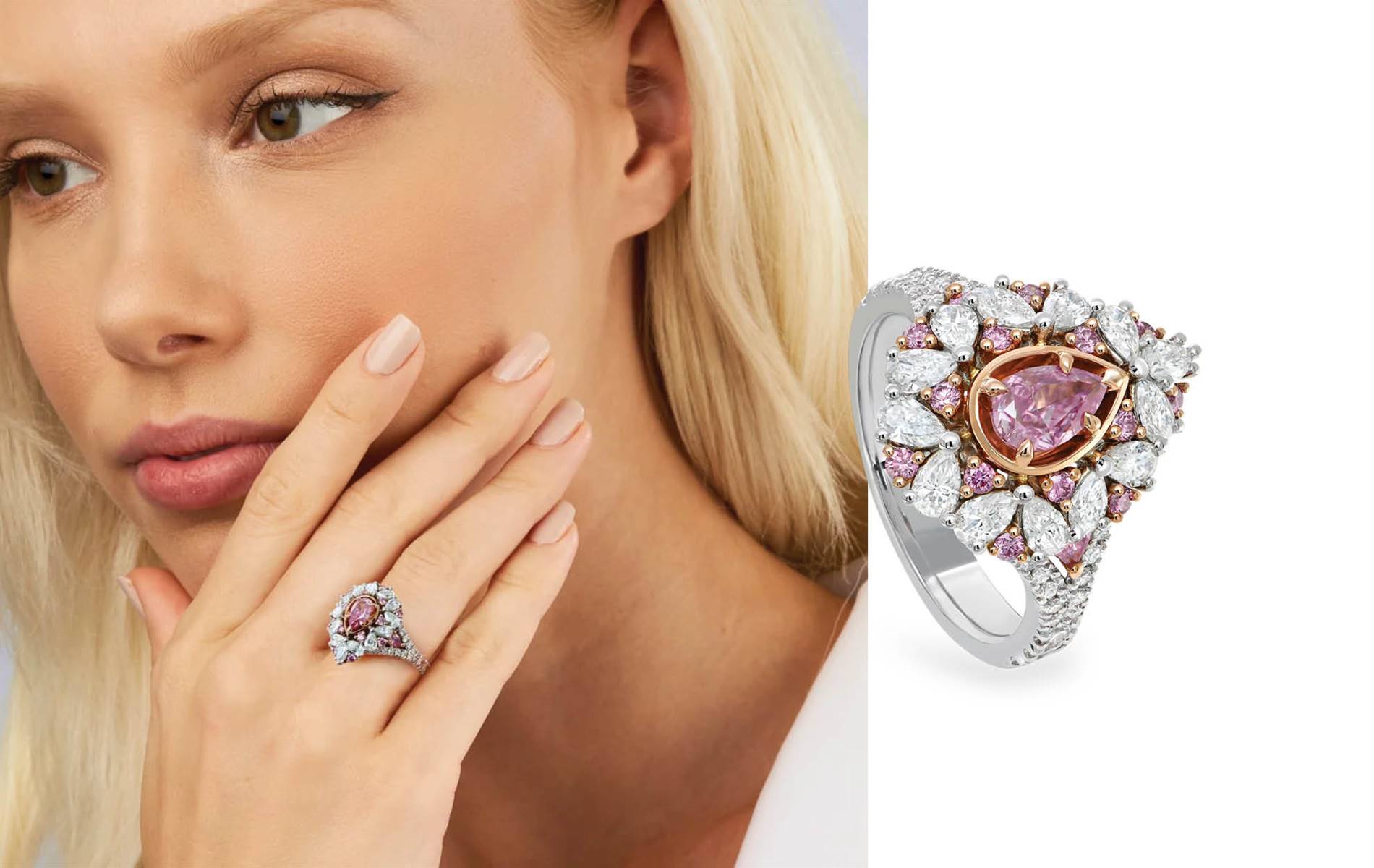 Pink Kimberley Pauline Ring a rare Argyle pink diamond, certified, handcrafted 18ct gold — collector’s masterpiece. | Source: Pink Kimberley