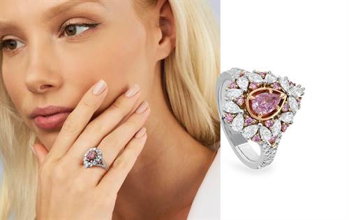 Pink Kimberley Pauline Ring a rare Argyle pink diamond, certified, handcrafted 18ct gold — collector’s masterpiece. | Source: Pink Kimberley