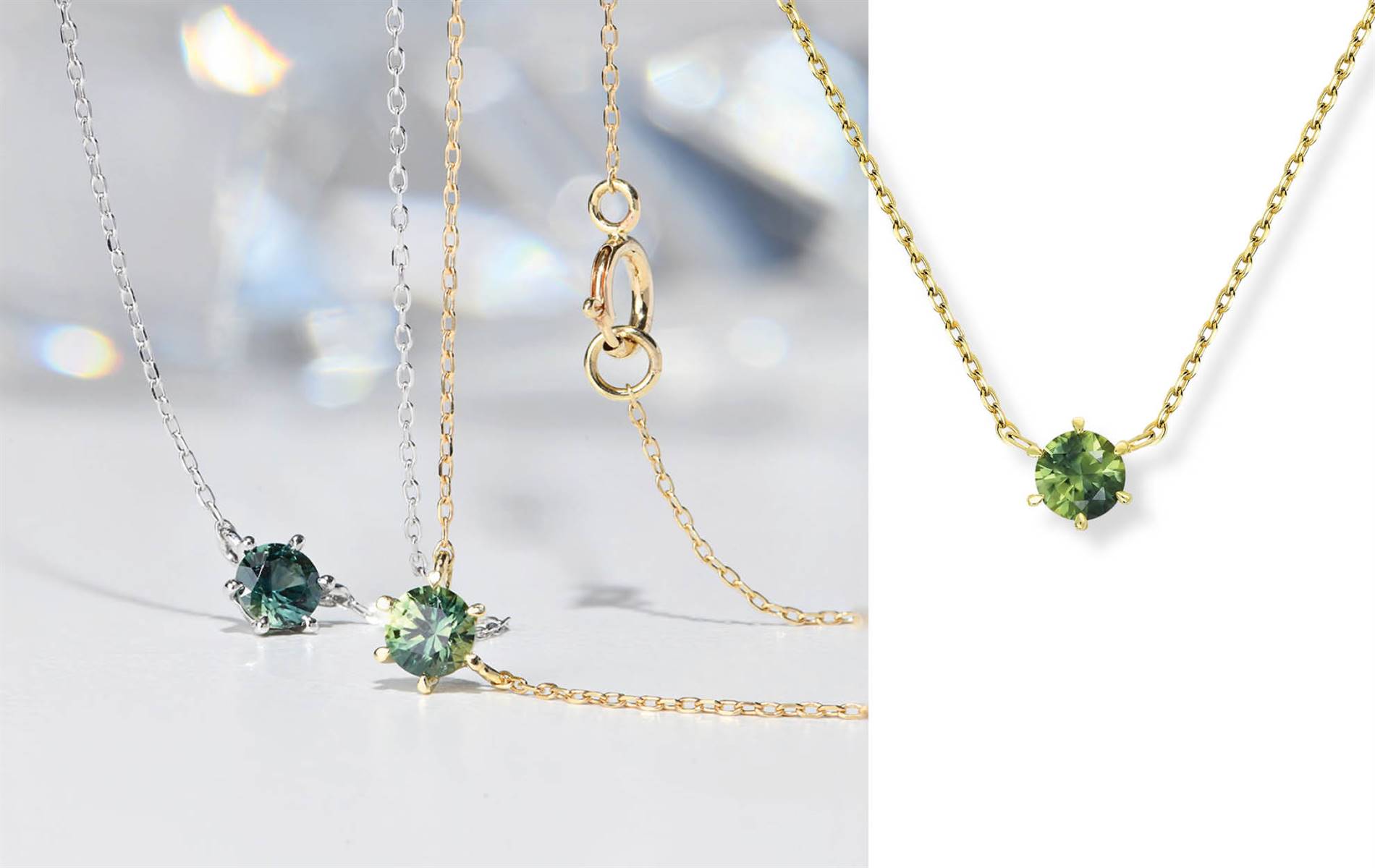 Sapphire Dreams Sadie Collection, 9ct gold chains with Australian sapphires — refined, minimalist necklaces and bracelets. | Source: Sapphire Dreams