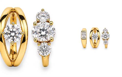 Contemporary bespoke rings — sculptural designs, set with diamonds or gemstones in any precious metal. | Source: Worth & Douglas