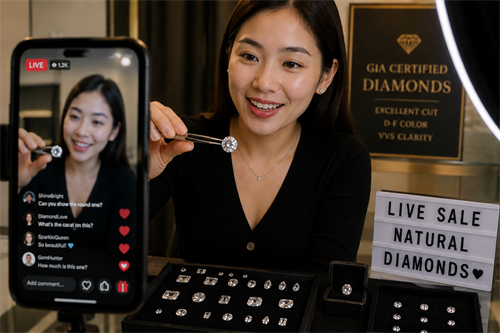 Diamonds have reportedly become popular impulse purchases on social media, where live auctions offer stones at low prices in a ‘gamified’ format to thousands of users.
