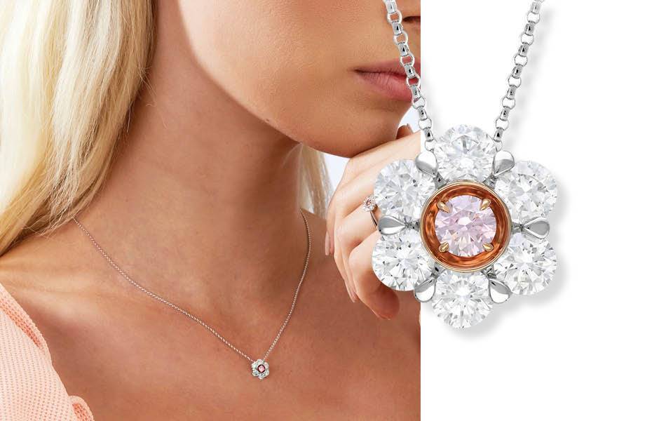 Pink Kimberley Peony Collection: Australian Argyle pink diamonds, floral designs — elegant, timeless and beautifully crafted. | Source: Pink Kimberley