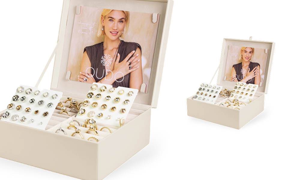 Qudo Display Box Collections: curated best-selling interchangeable rings — ready-to-display retail solutions to inspire sales. | Source: Qudo