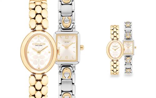Silver-white dial, steel and gold-tone accents — versatile, feminine style that complements all jewellery. | Source: Coach