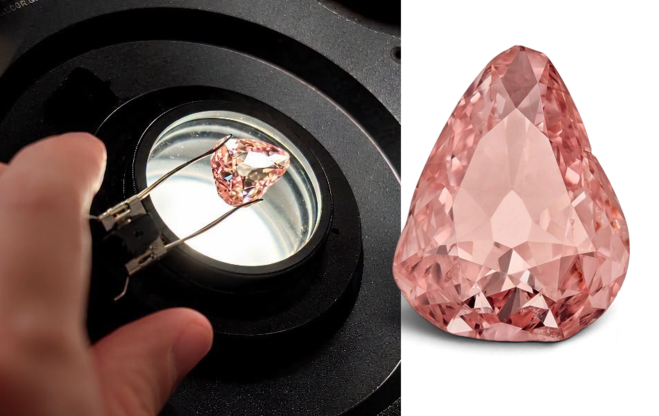 A nine-carat fancy colour pink diamond stolen from a French château almost 100 years ago is returning to public display, with the historic diamond set to feature in an exhibition at the Château de Chantilly. | Source: Nathanistic