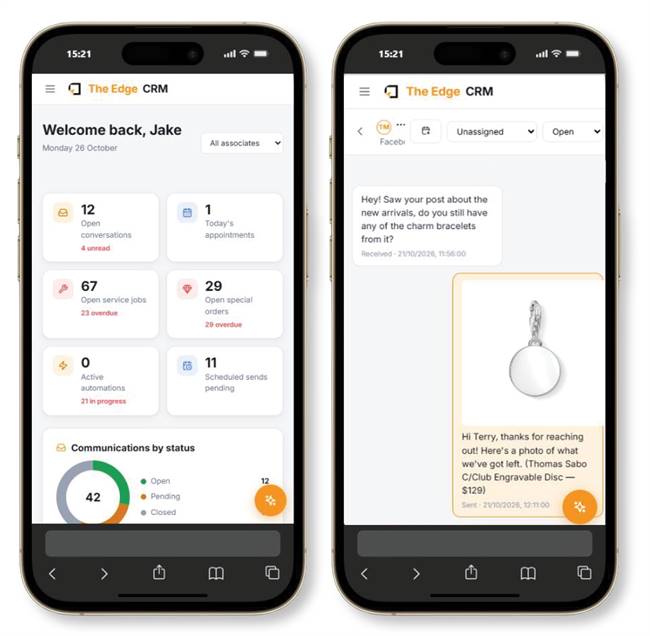 The Edge CRM: unified customer conversations at your fingertips. Manage multiple conversations, track appointments, monitor service jobs and orders, and respond to customer inquiries across all channels – all from one mobile inbox on your mobile.