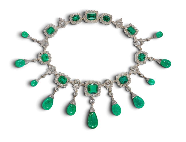 The Greville emerald and diamond necklace