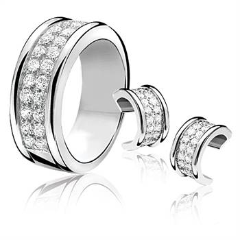 Zinzi huggie earrings and ring