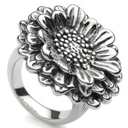 Najo Silver flower icon ring