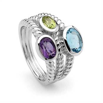 Stones & Silver ring