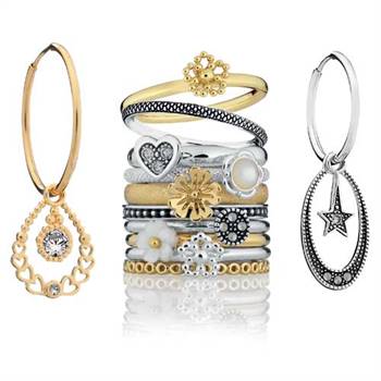 Spinning Jewelry stackable rings and earrings