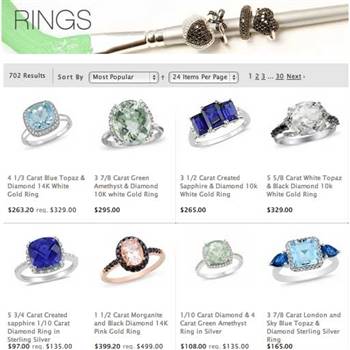A selection of rings available on iceonline.com.au